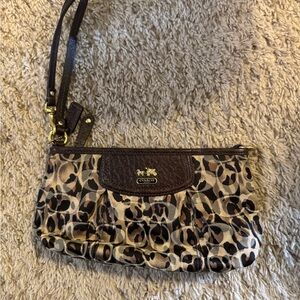 Coach Leopard Print Wristlet